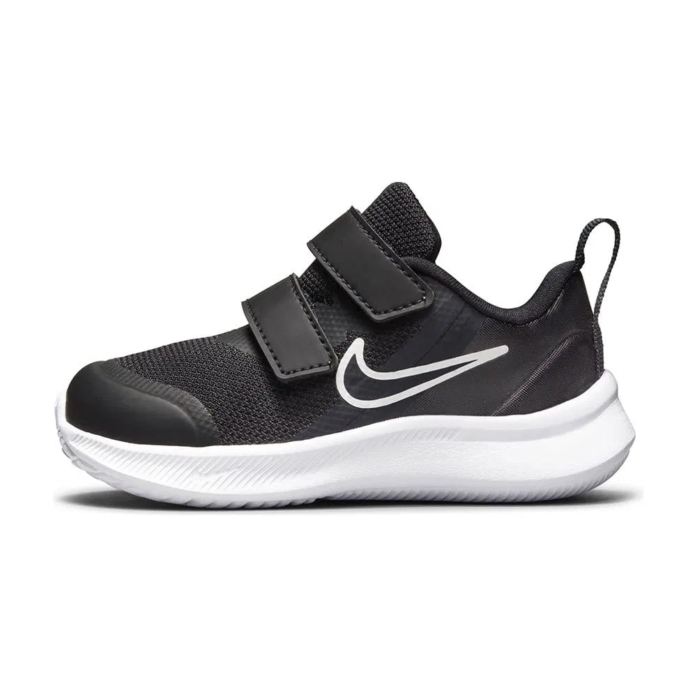 Детские кроссовки для мальчиков с синтетическим верхом NIKE Star Runner 3 NIKE, Black Dark Smoke Grey White — фото 4