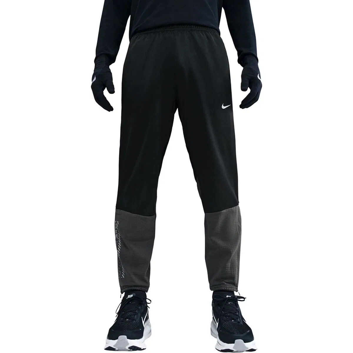 Мужские штаны для бега зимние Nike Therma-FIT Winterized Challenger Pant, Black/Anthracite/Black/Reflective Silv