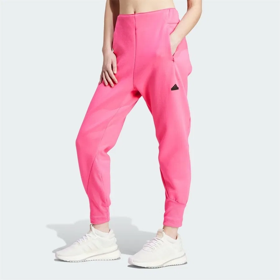 Женские спортивные штаны с высокой посадкой, модель IN5138, adidas, Розовый