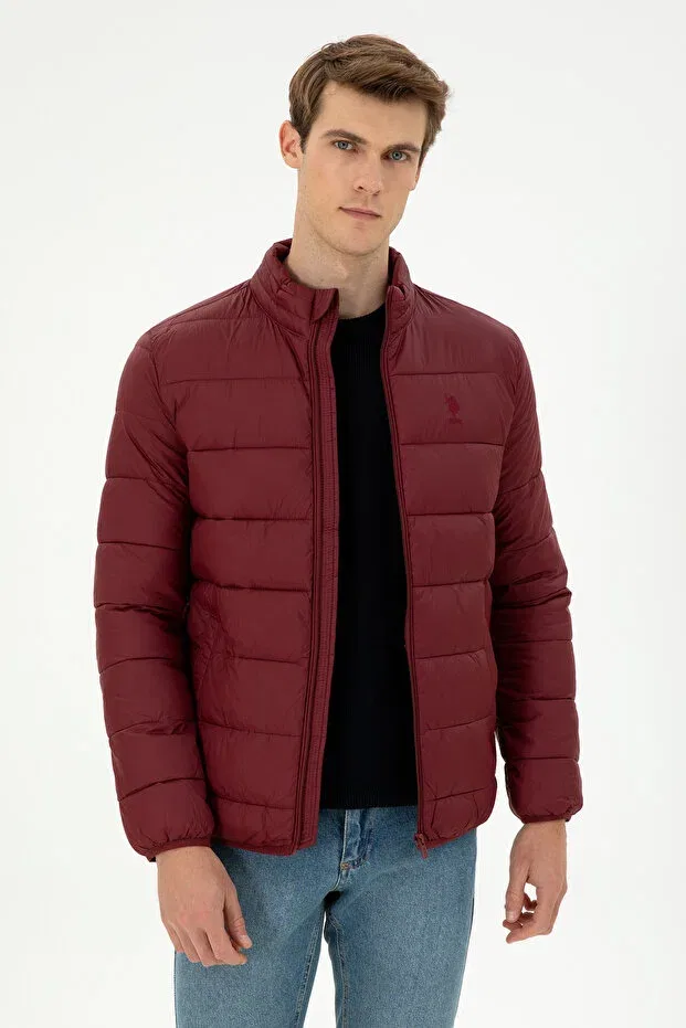 Мужской пуховик с длинным рукавом U.S. Polo Assn., Burgundy
