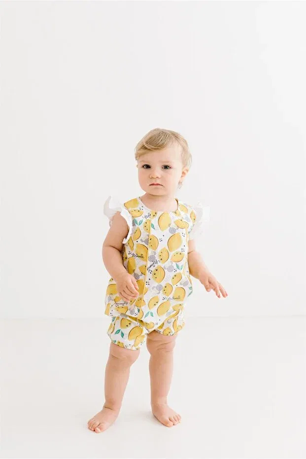 Детский комбинезон с коротким рукавом Minnie Mouse, Yellow