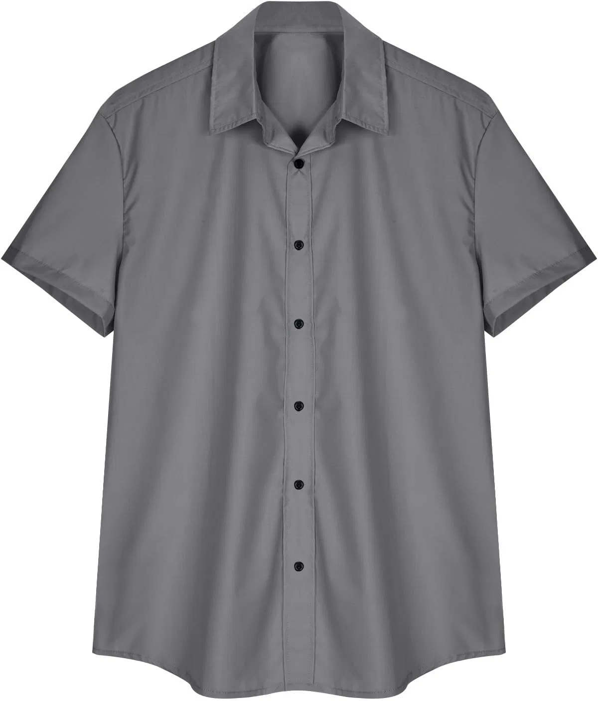 Мужская рубашка с коротким рукавом Slim Fit, Gray — фото 3