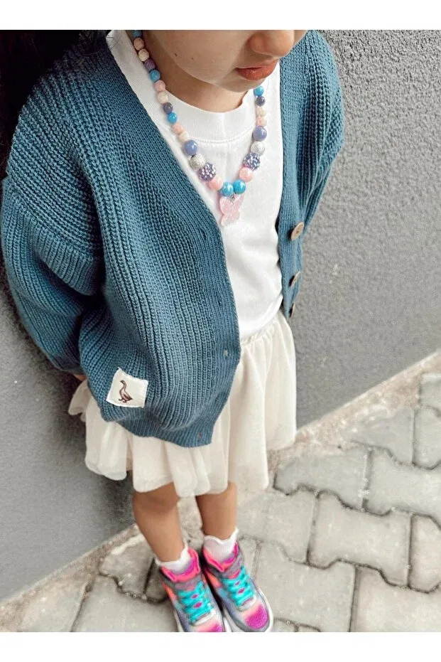 Детский кардиган с длинным рукавом Dego Shop, Navy Blue