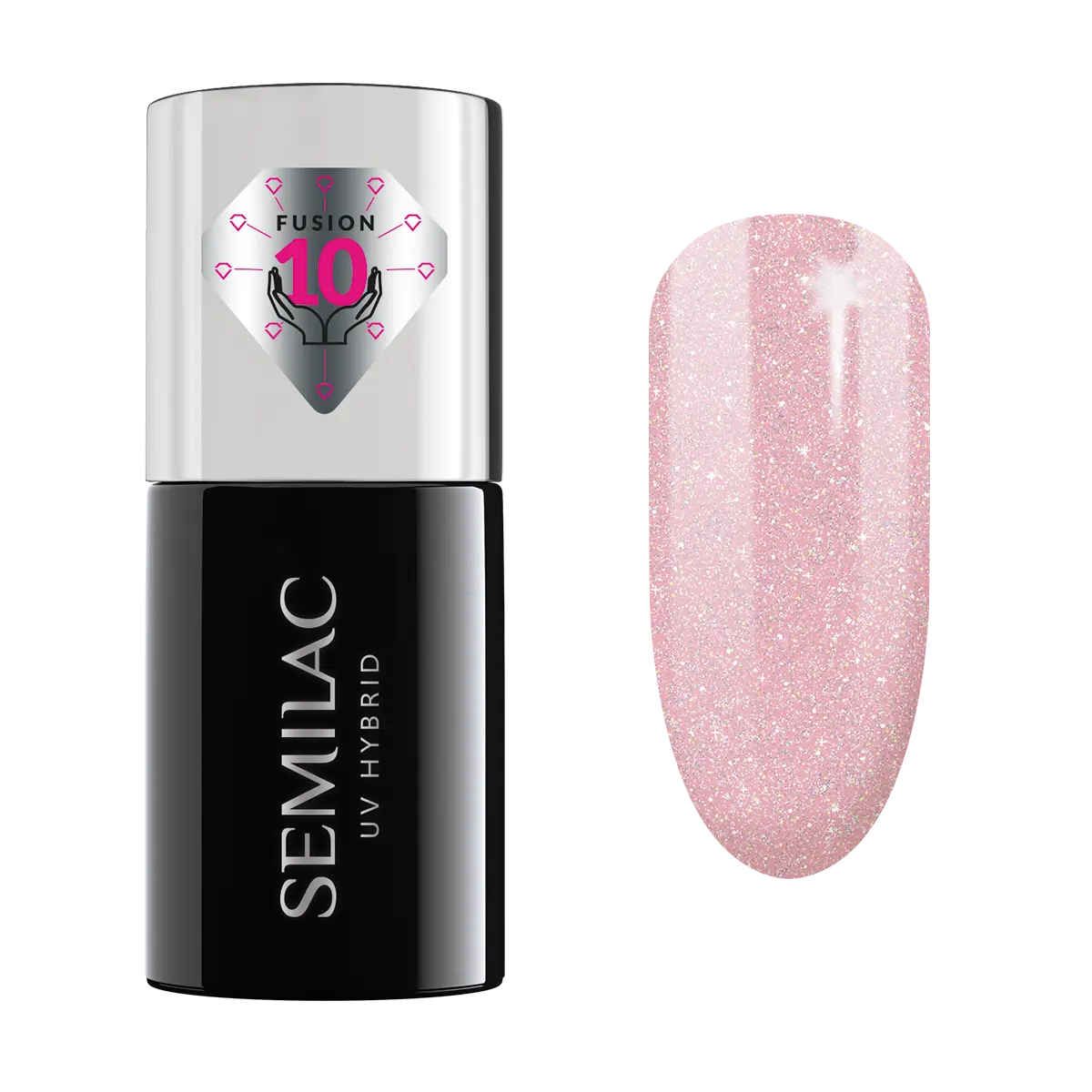 

Semilac Extend Care 5w1 гибридный лак для ногтей, 805 Glitter Dirty Rose