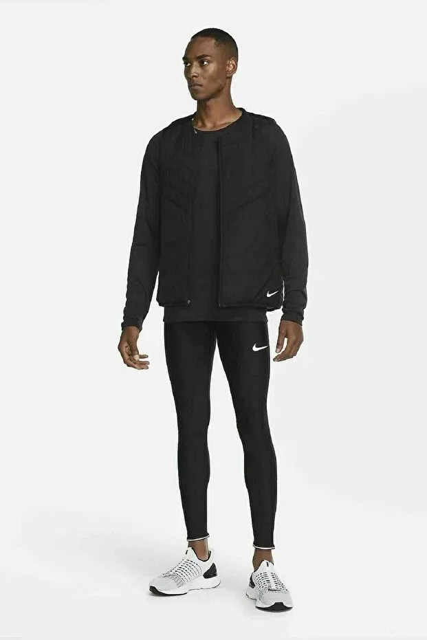 Мужская безрукавка с принтом Aerolayer thermore packable garment packable running vest Nike, Black — фото 3