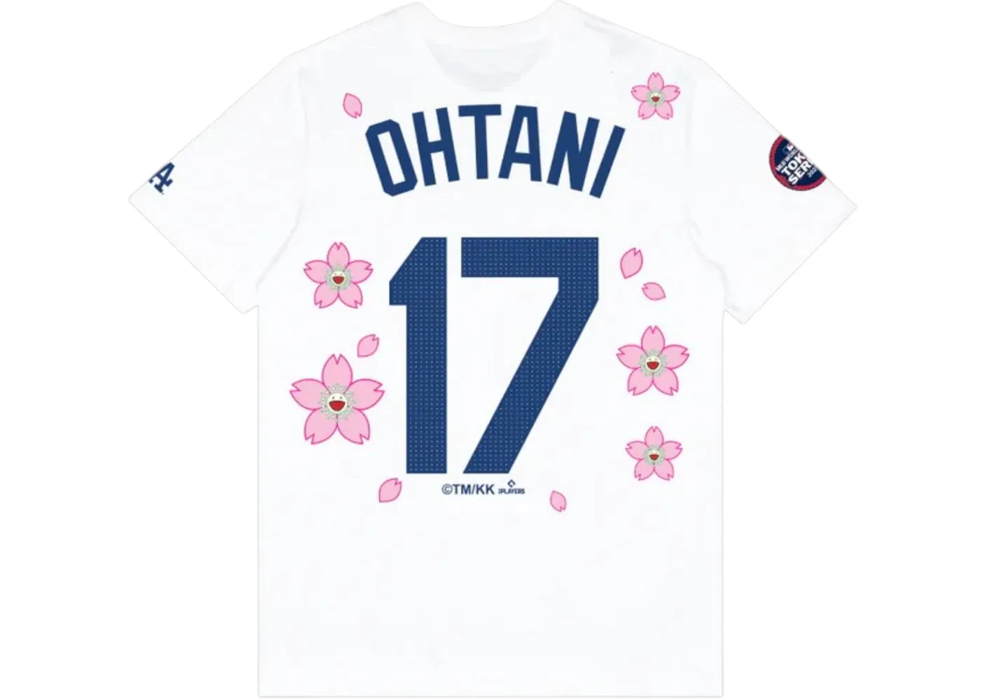 Мужская футболка с принтом Nike x Takashi Murakami x MLB World Tour Tokyo Series 2025 Shohei Ohtani Dodgers, White
