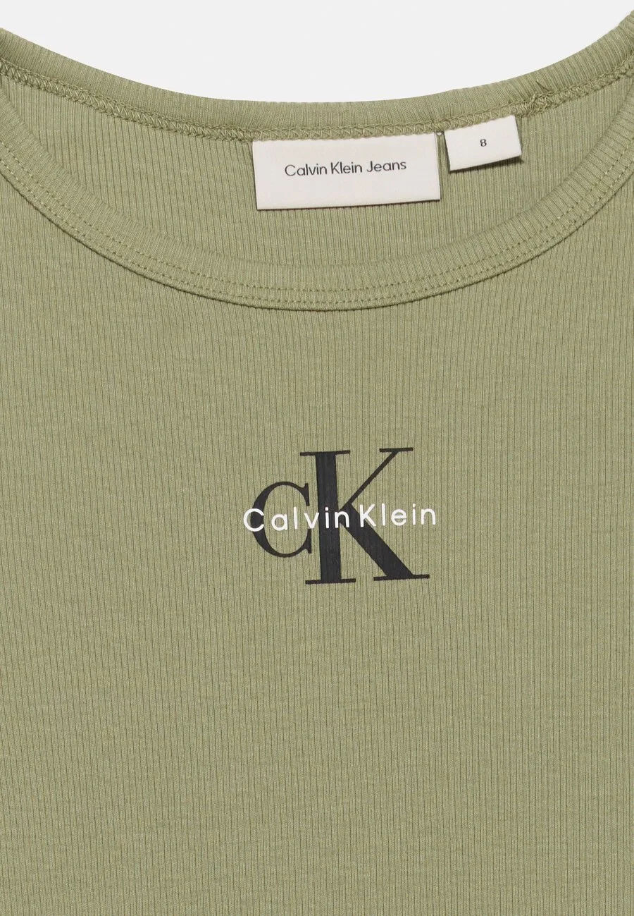 Топ Calvin Klein Jeans светло-зеленого цвета — фото 3
