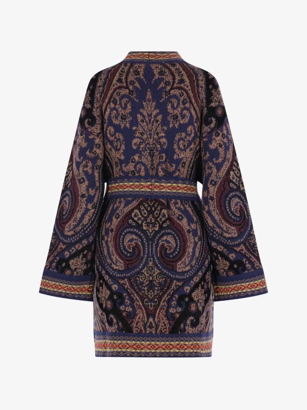 Жакет с поясом и узором пейсли Etro, синий — фото 2