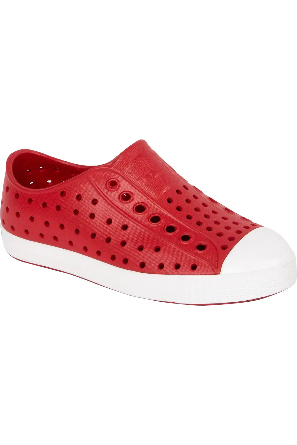 Кеды детские водонепроницаемые Jefferson Slip-On Native Shoes, Ruby Red/Shell White