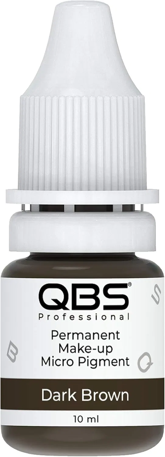 Пигмент для микроблейдинга бровей QBS, 10 мл, Dark Brown