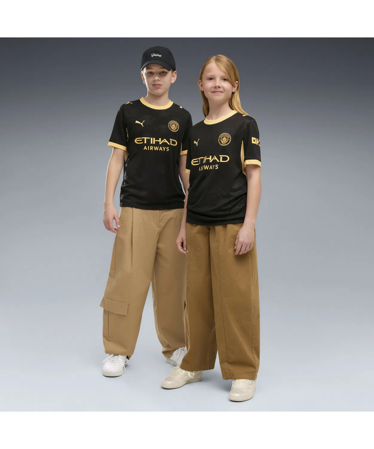 Детская футболка с принтом Manchester City FC Away Replica Jr PUMA, Black — фото 3