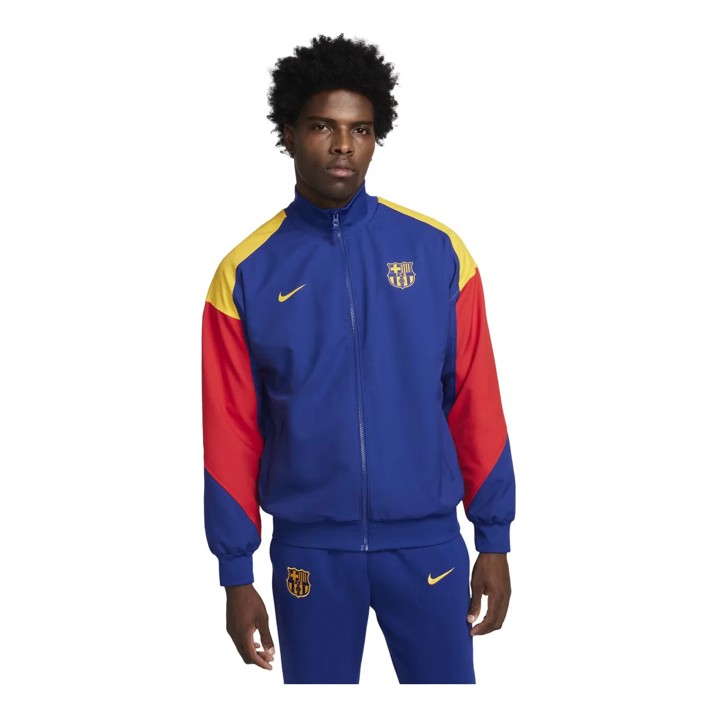 Куртка спортивная с длинным рукавом FC Barcelona Strike Nike, синий