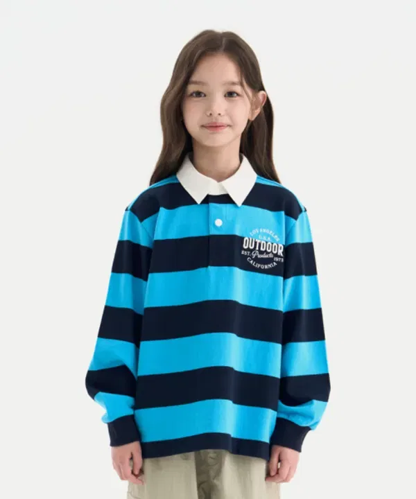 Футболка с длинным рукавом Outdoor Rugby, Outdoor Products Kids, синяя — фото 2