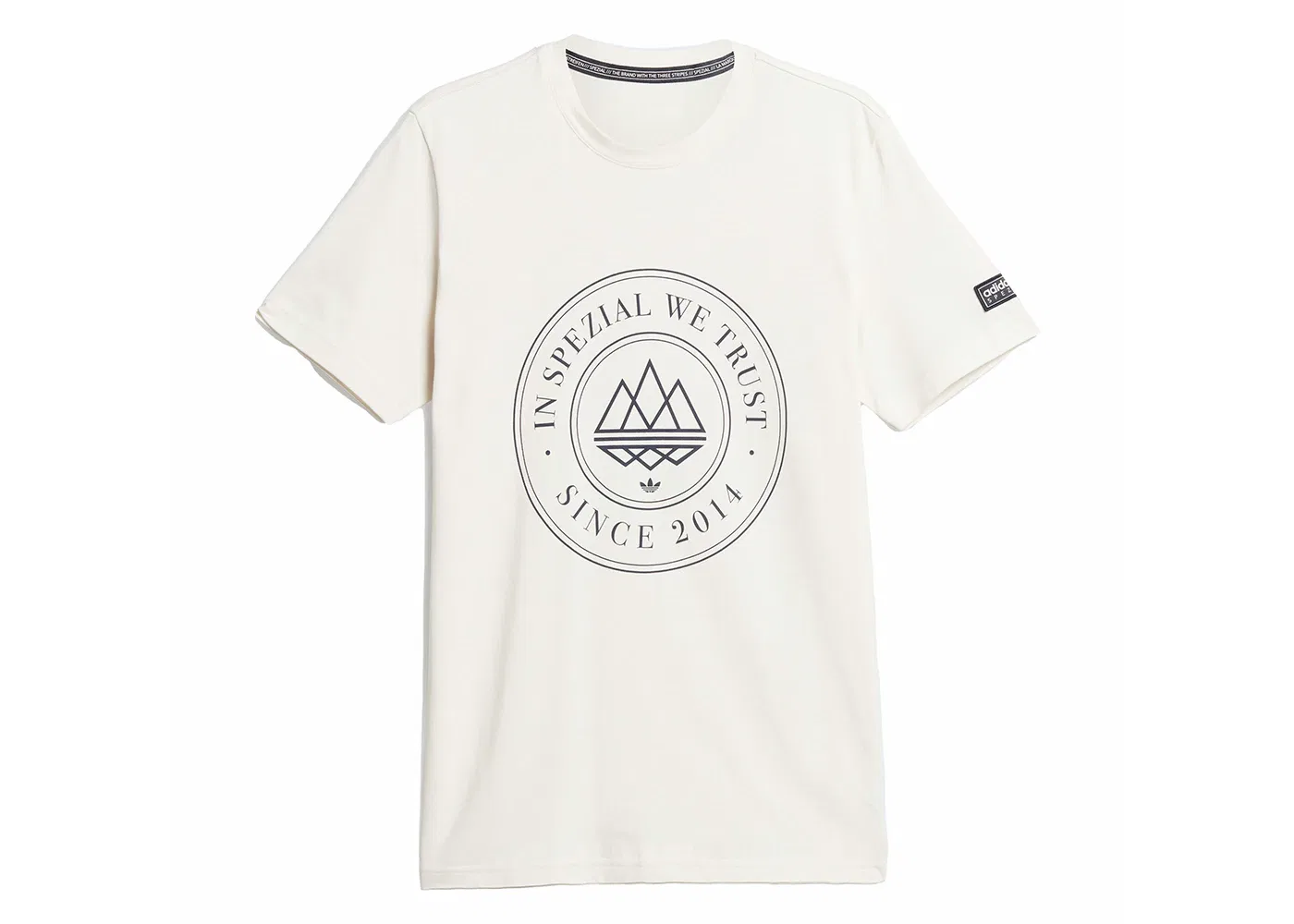 Мужская футболка с принтом Adidas Mod Trefoil 10 Tee, Chalk White
