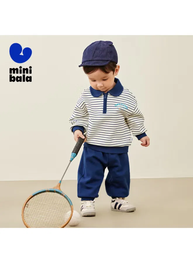 Комплект с длинным рукавом академического стиля Minibala, синий