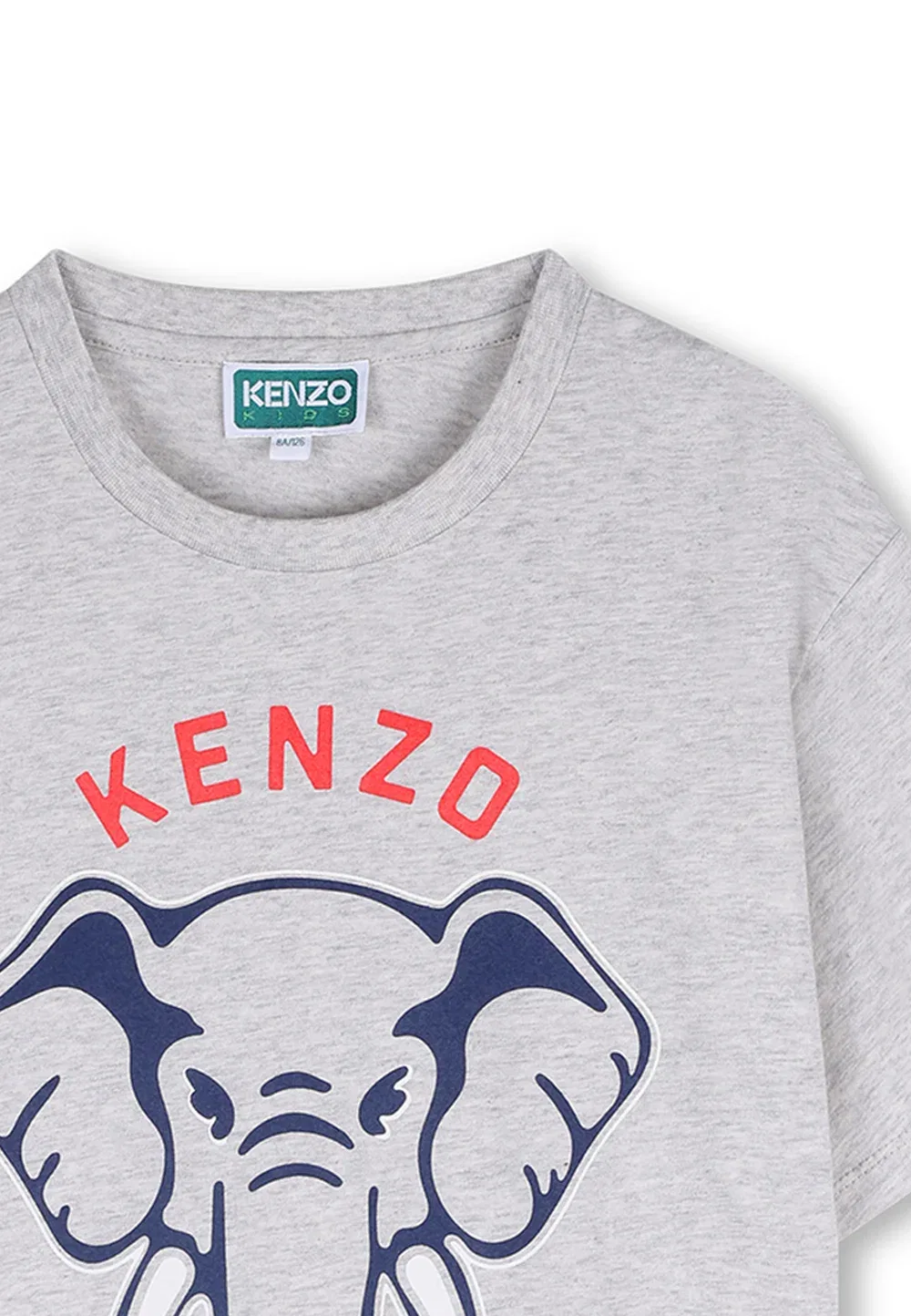 Футболка с принтом Kenzo Kids, Gris Chine Clair — фото 3