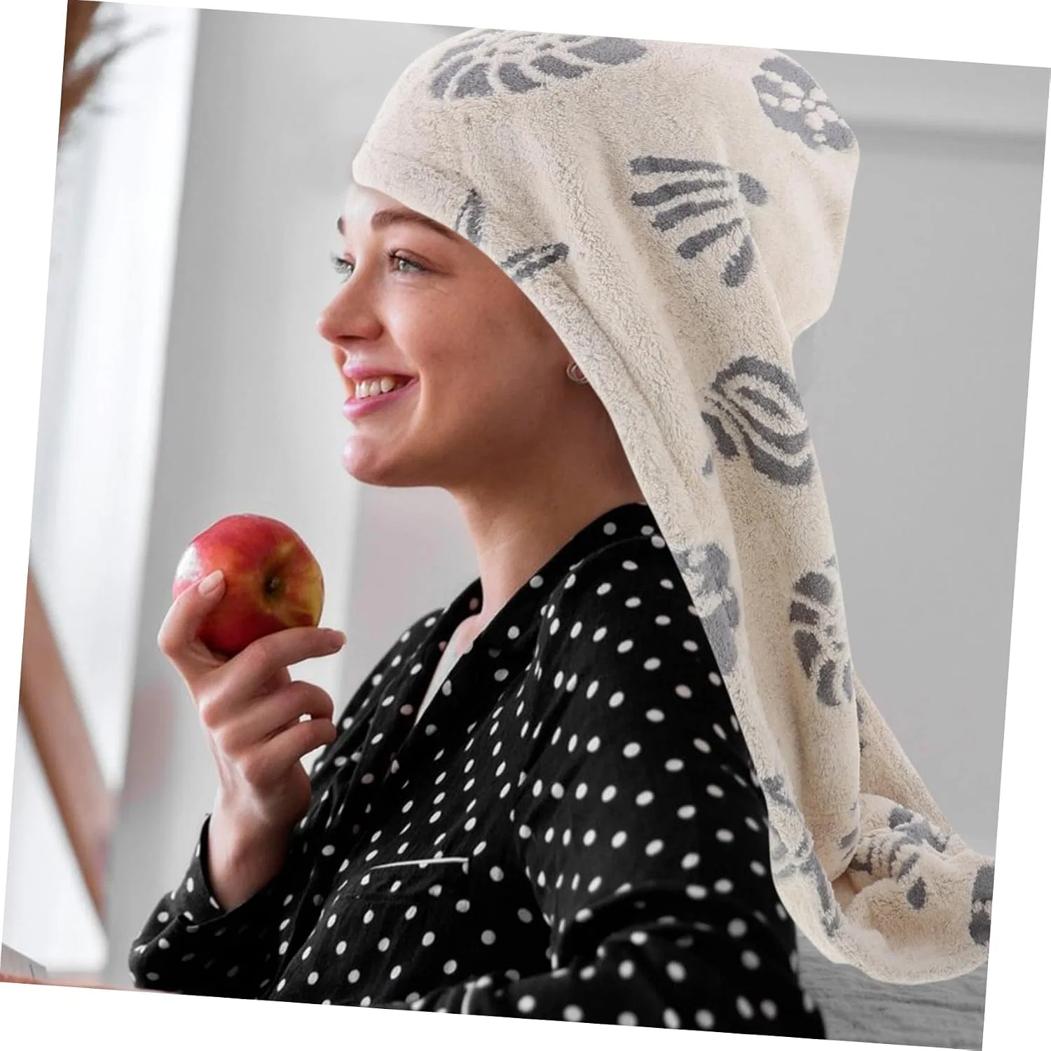 Шапочка для душа из микрофибры DEARMAMY, 66x27.5x2 см, Beige — фото 4