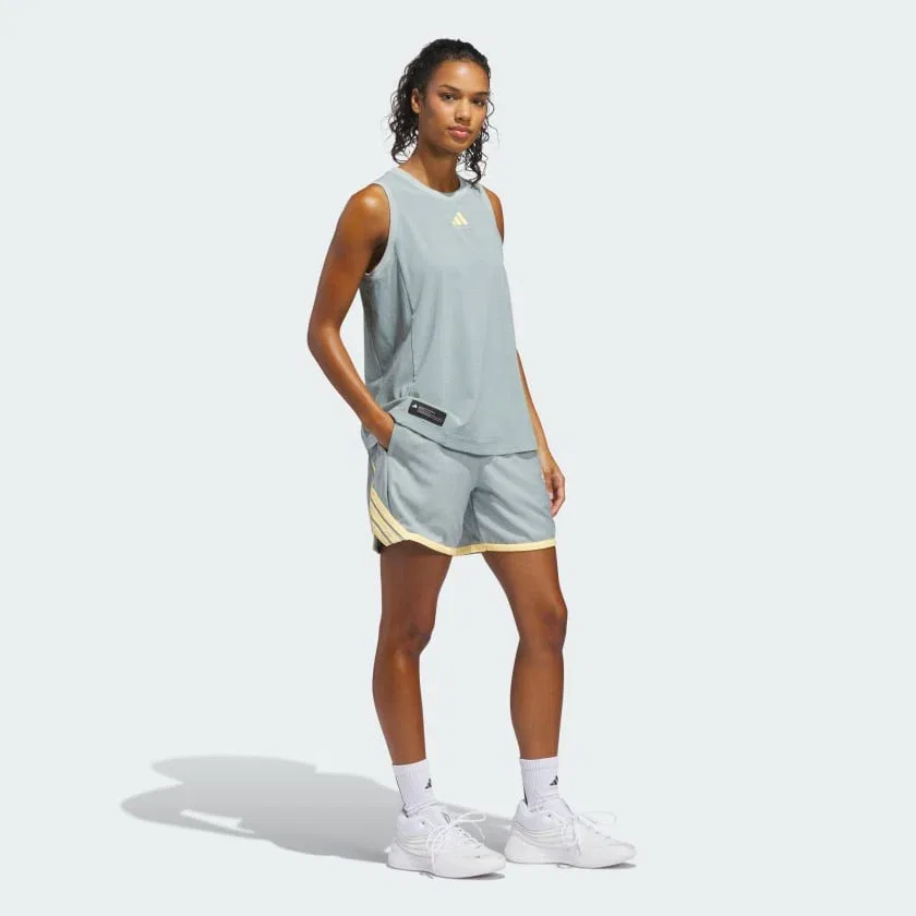 Женские спортивные шорты свободного кроя с технологией CLIMACOOL adidas, Black / White — фото 4