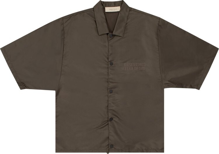 Рубашка Fear of God Essentials Short-Sleeve Nylon Shirt 'Off Black', черный — фото 2