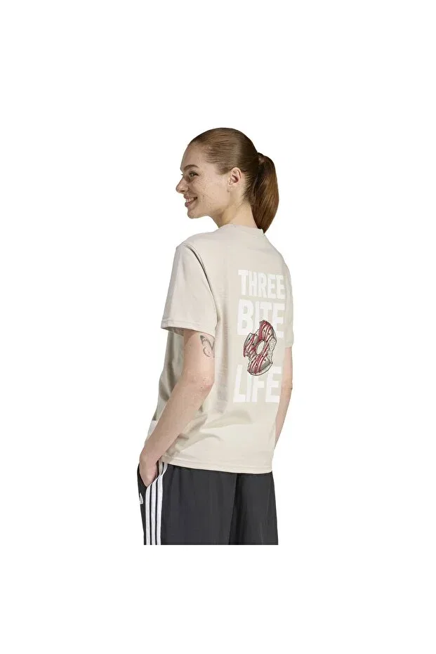 Женская спортивная футболка с принтом Adidas, White — фото 2