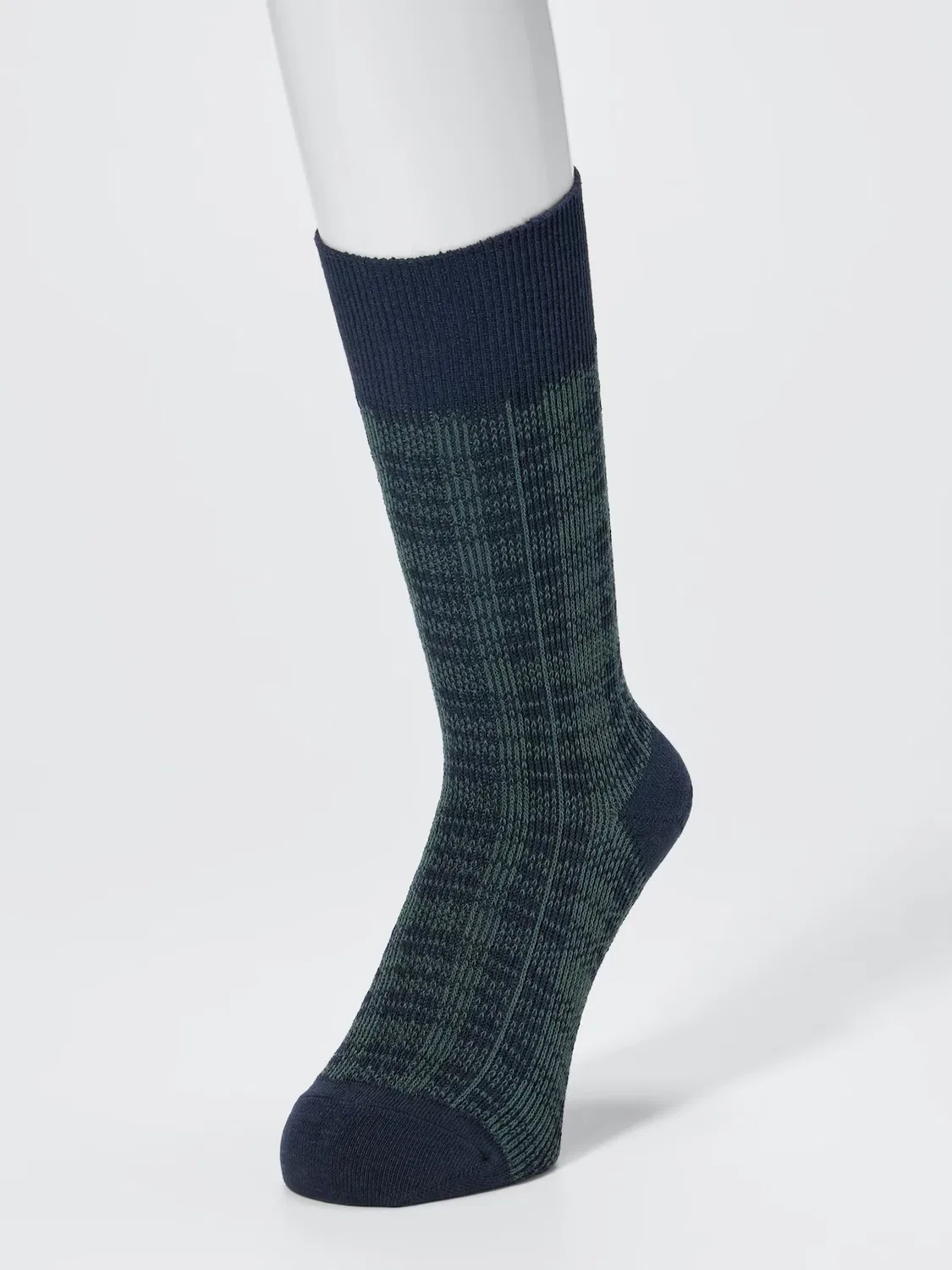 Носки Uniqlo Heattech, в клетку, темно-синий — фото 2