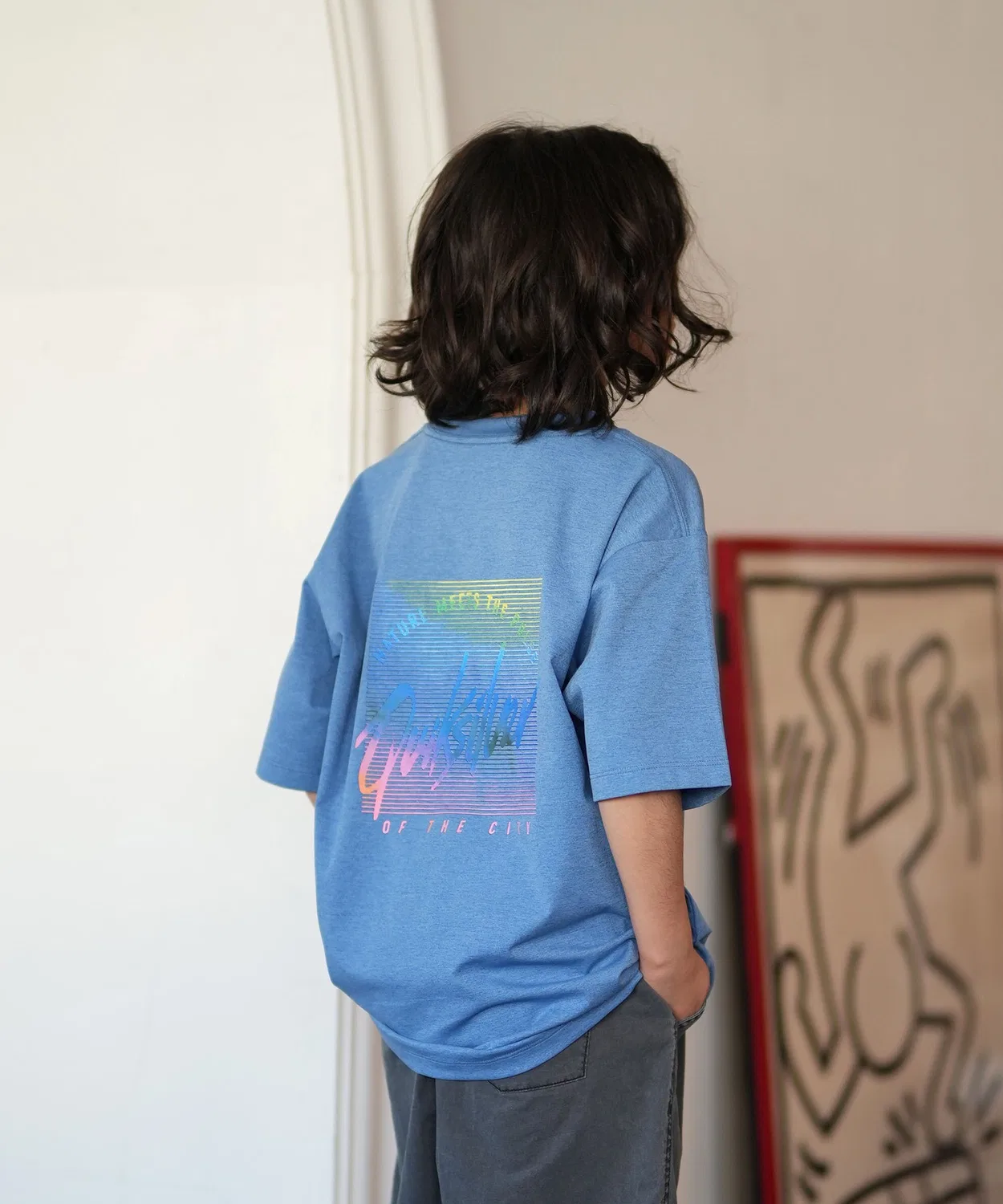 Детская футболка с коротким рукавом, UV-защитой Quiksilver, Blue