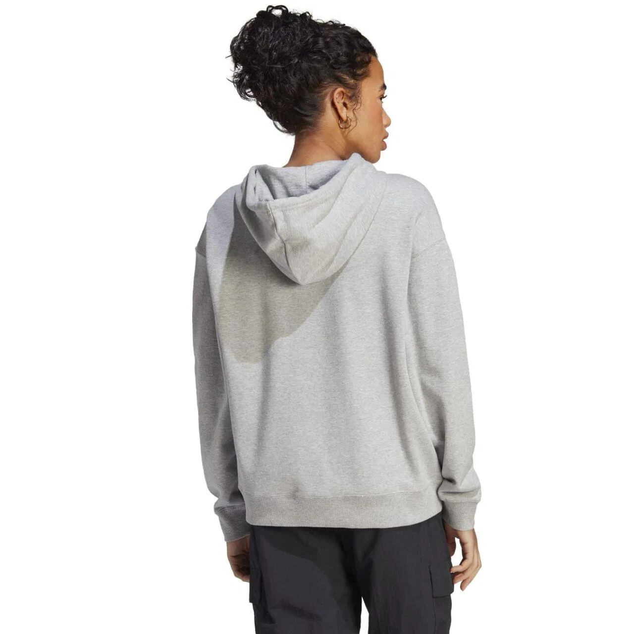 Женское худи оверсайз с большим логотипом Essentials Big Logo Oversized French Terry Hoodie Adidas, Grey — фото 3