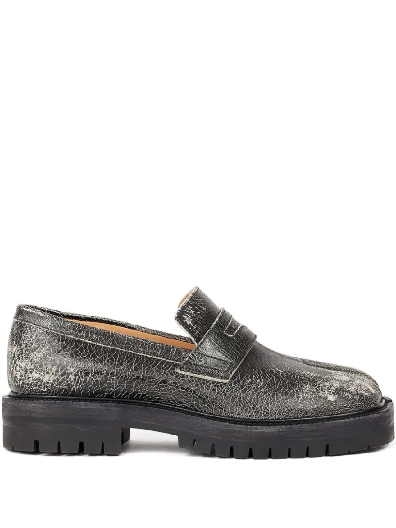 

Таби Каунти треснувшие мокасины Maison Margiela, черный