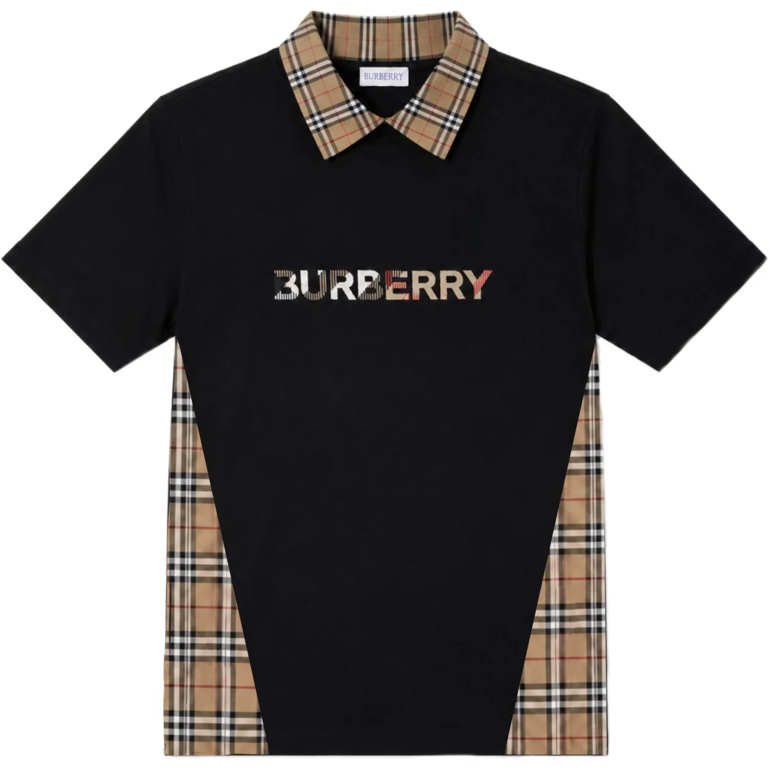 Мужская футболка с коротким рукавом Thames Plaid-Black Burberry, Thames Plaid-Black