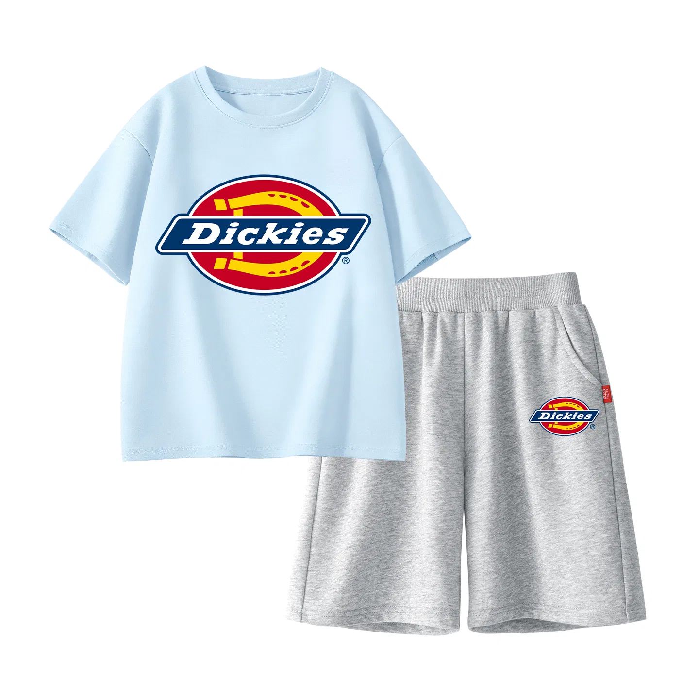 Детский спортивный комплект с круглым вырезом Dickies, Sky Blue+K Gray