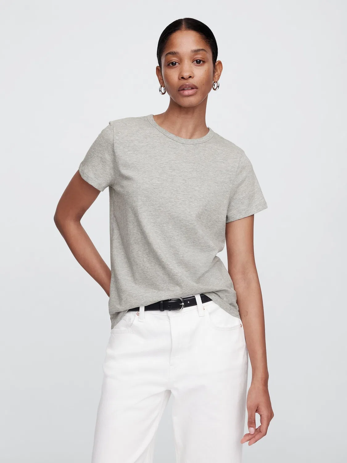 Футболка с круглым вырезом Gap Grey, серая