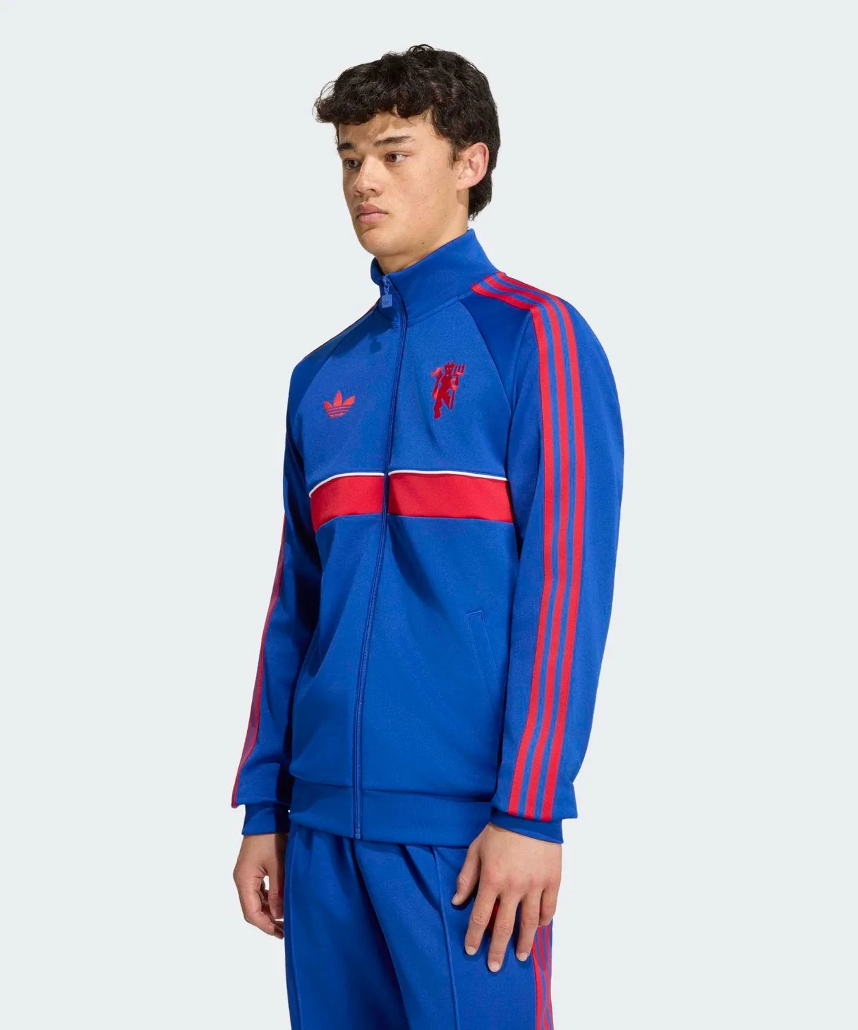 Мужской трек-топ с воротником-воронкой Manchester United Originals Adidas, Blue