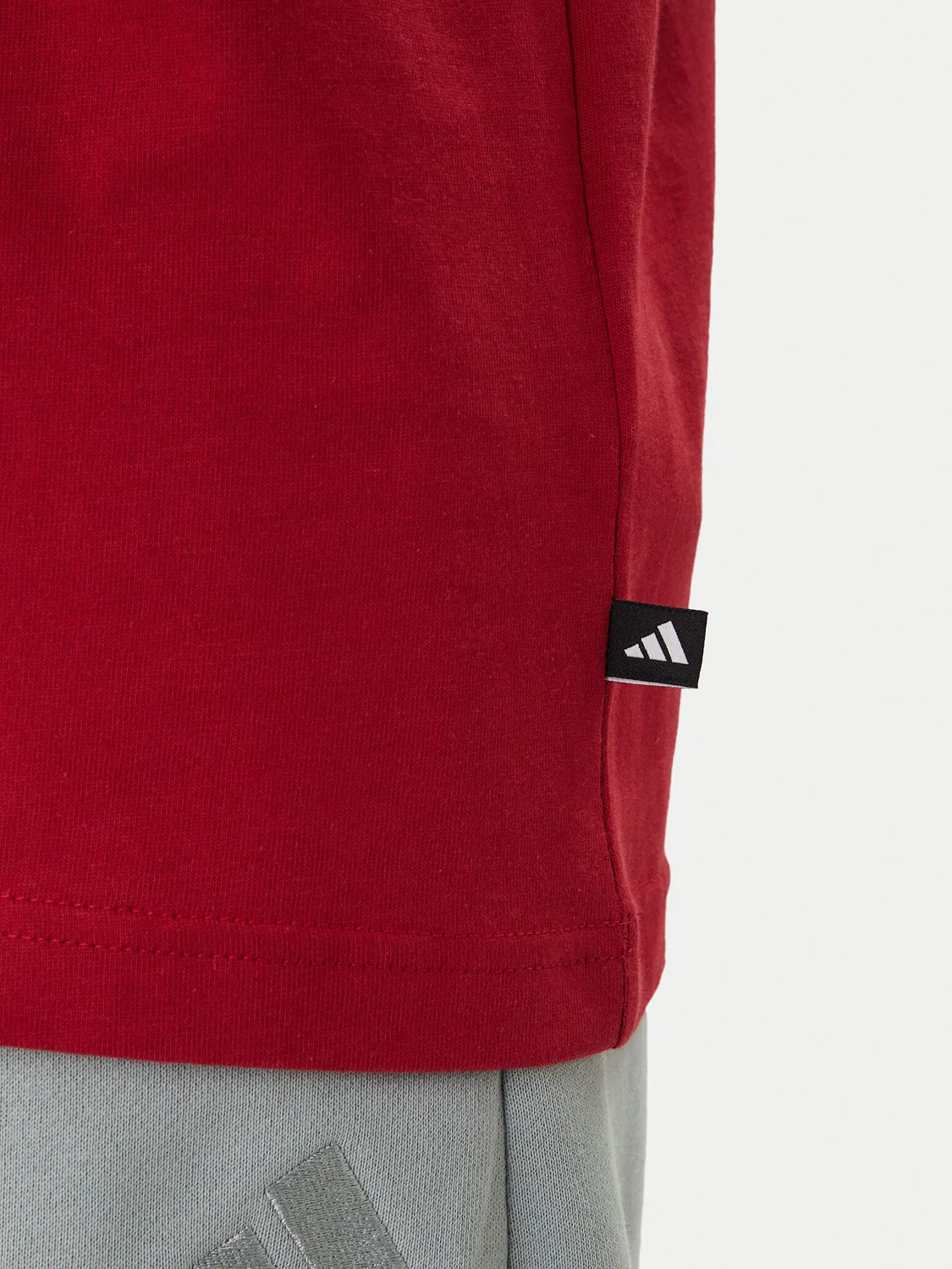 Мужская футболка стандартного кроя Mini Embroidery Basketball Graphic Adidas, красный — фото 4