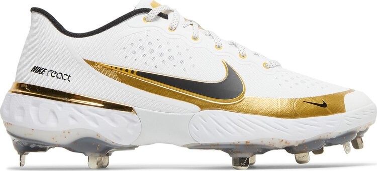 

Бутсы Nike Alpha Huarache Elite 3 Low 'White Metallic Gold', белый