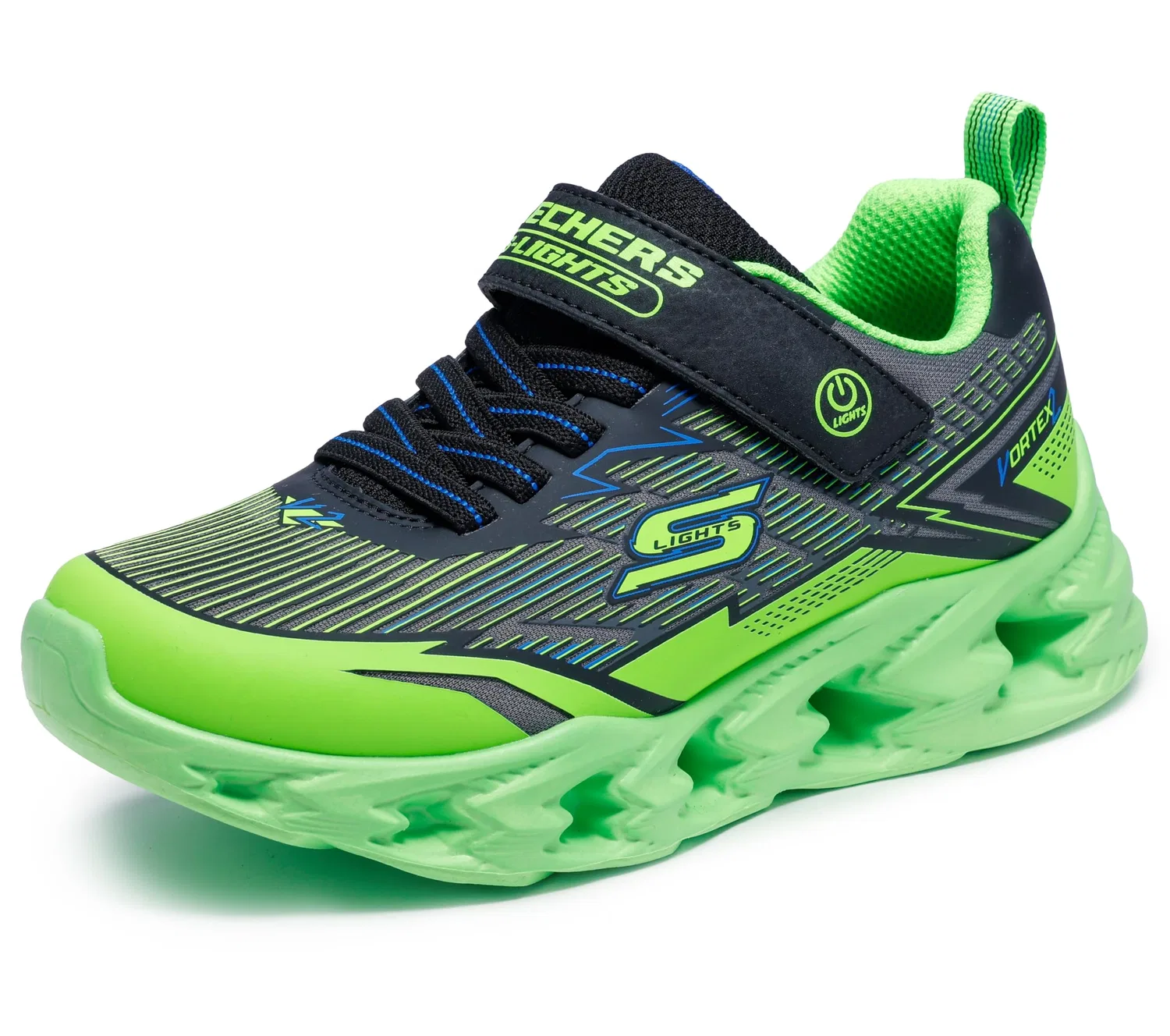 Детские кроссовки для мальчиков с максимальной амортизацией Vortex 2.0 Skechers, Lime Green Black