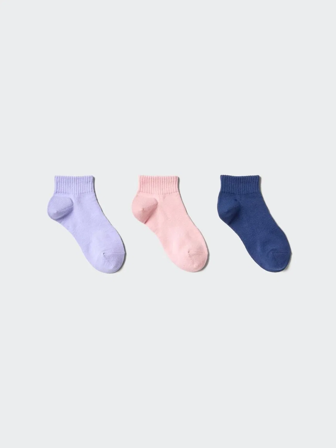Детские носки, 3 пары, Uniqlo, светло-сиреневый