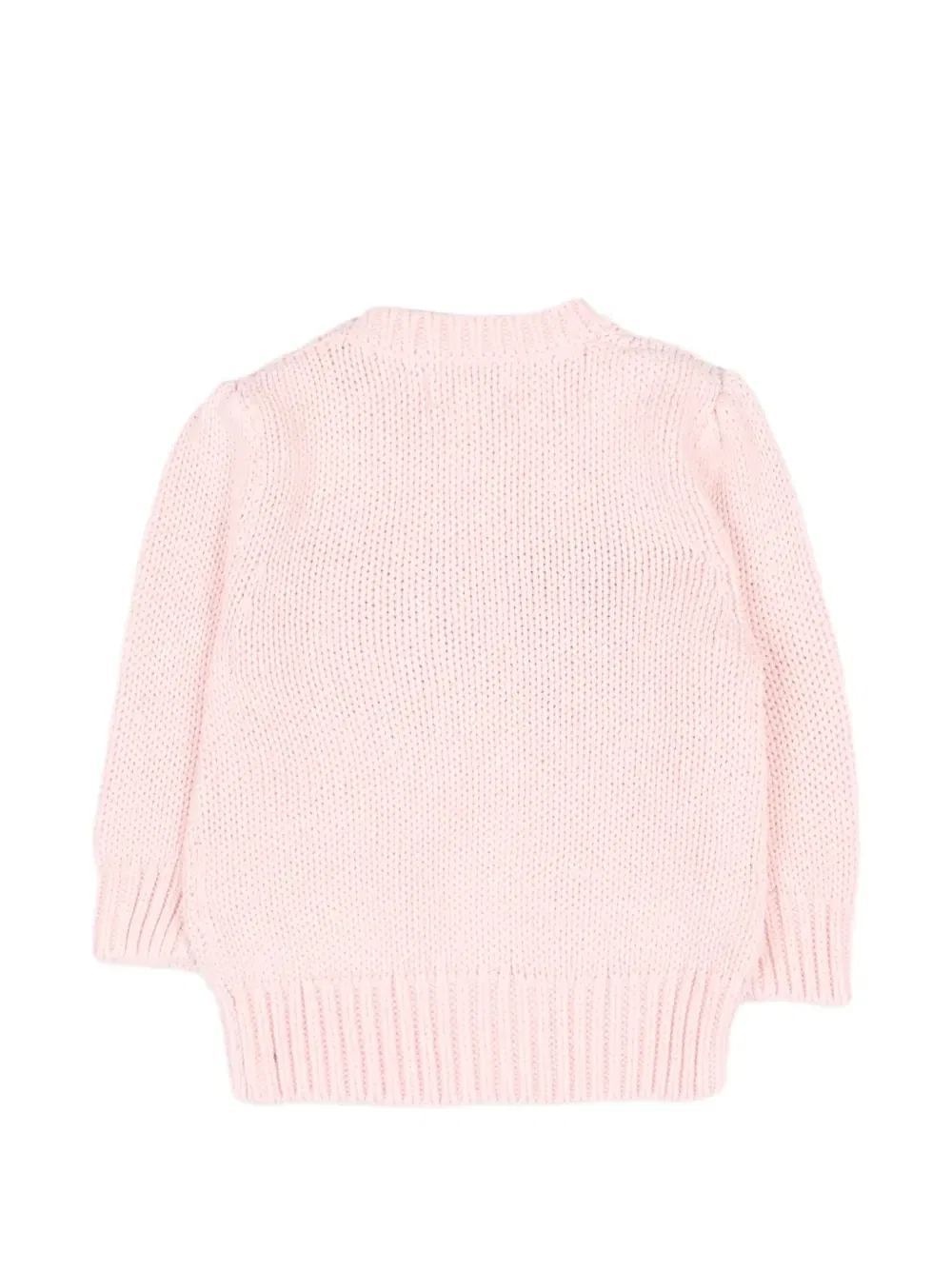 Свитер с интарсией в виде флага и пуговицами на плече POLO RALPH LAUREN KIDS, розовый — фото 2