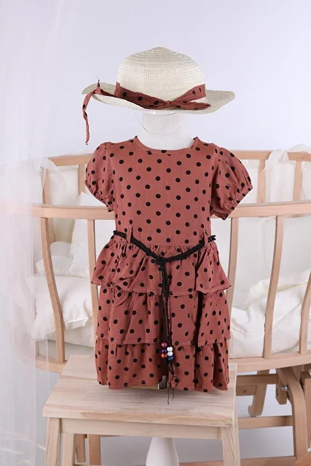 Детское платье для девочек с коротким рукавом Babyhola, Tile — фото 2