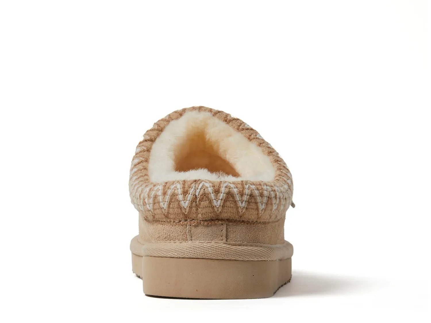 Тапочки Fireside by Dearfoams Greta Stitched Clog, светло-коричневый — фото 2