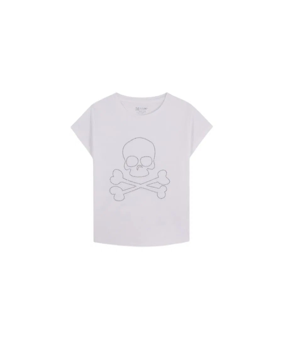 Футболка с коротким рукавом и принтом Shinnyskulltee Scalpers, White