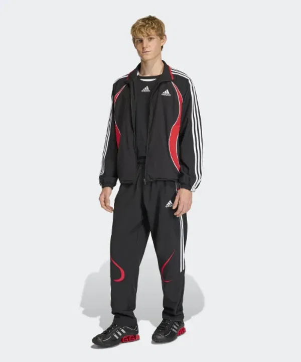 Тренировочная куртка Teamgeist Adicolor, Adidas, черный, красный — фото 4