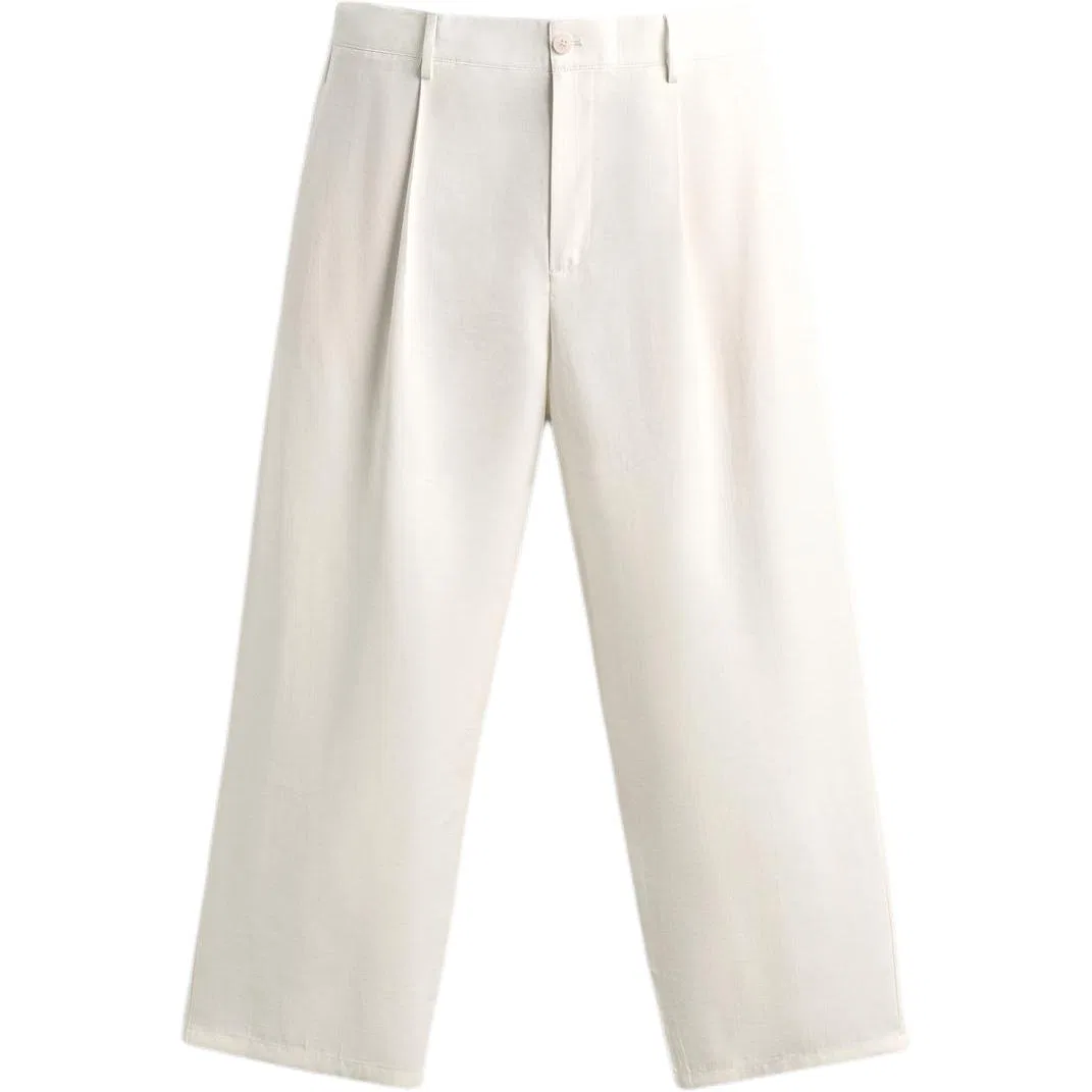 Мужские повседневные брюки прямого кроя Frosted White ZARA, Frosted White — фото 3