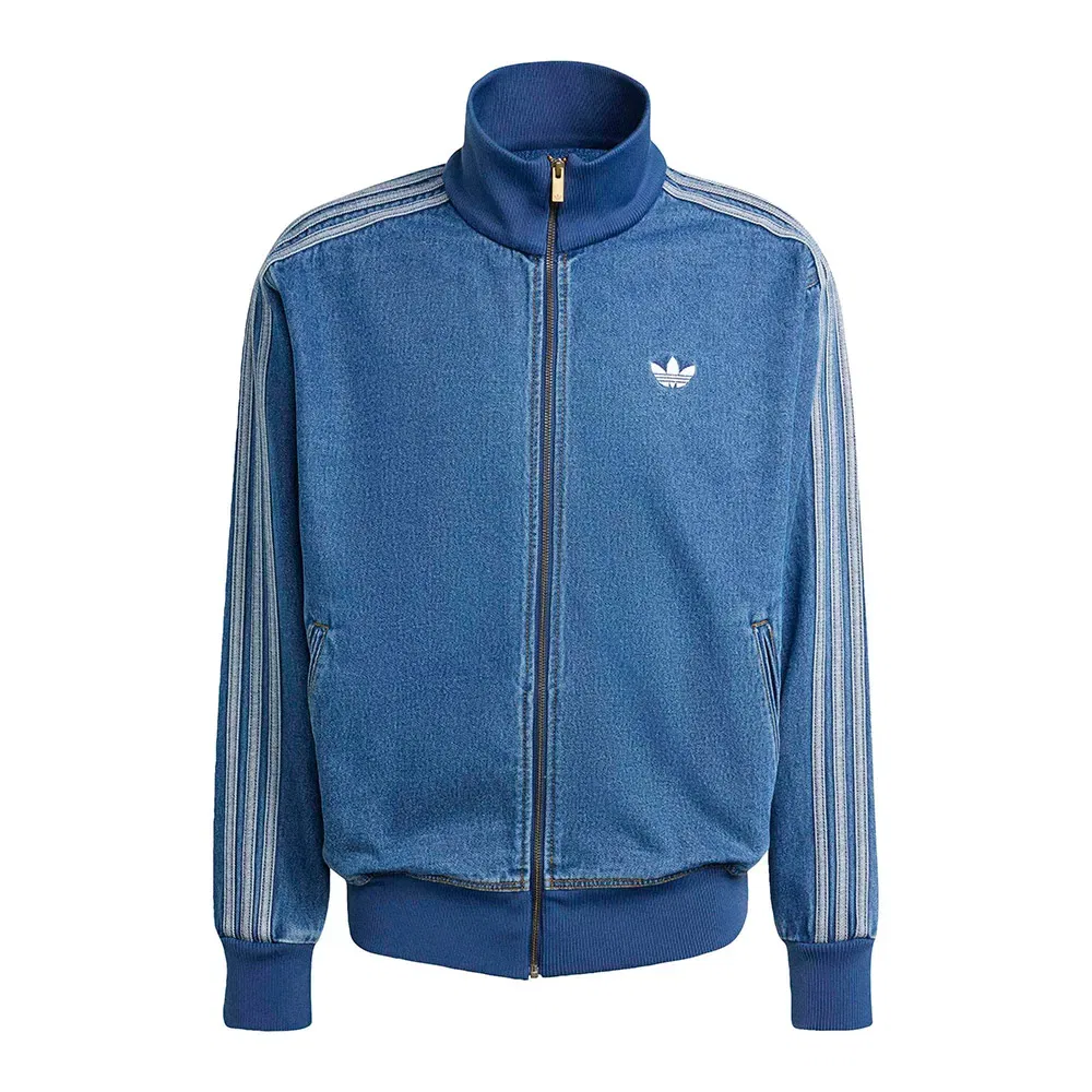 Худи на молнии Adicolor Denim Firebird Adidas Originals, синий — фото 3