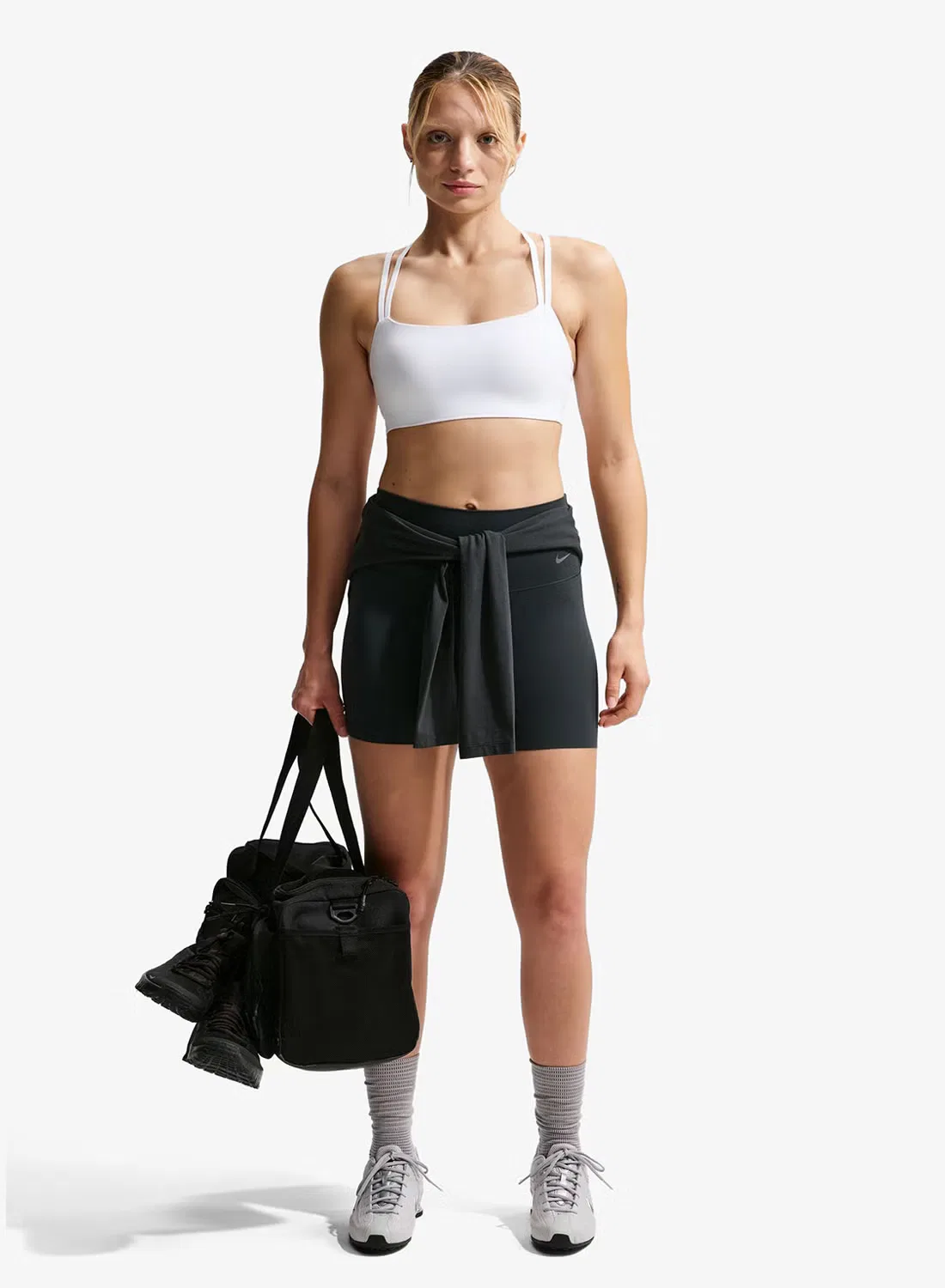Бюстгальтер спортивный с бретелями Dri-Fit zenvy Nike, белый