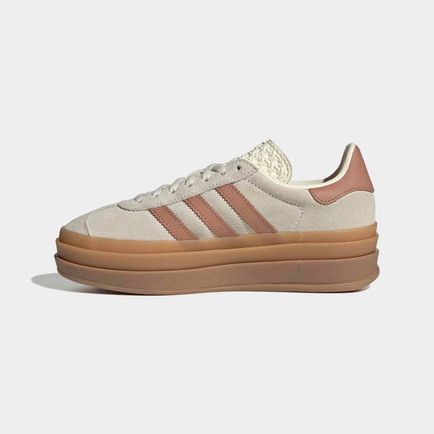 Детские кроссовки на платформе Gazelle Bold Adidas Originals, Cream White/Clay Strata/Gold Metallic — фото 3