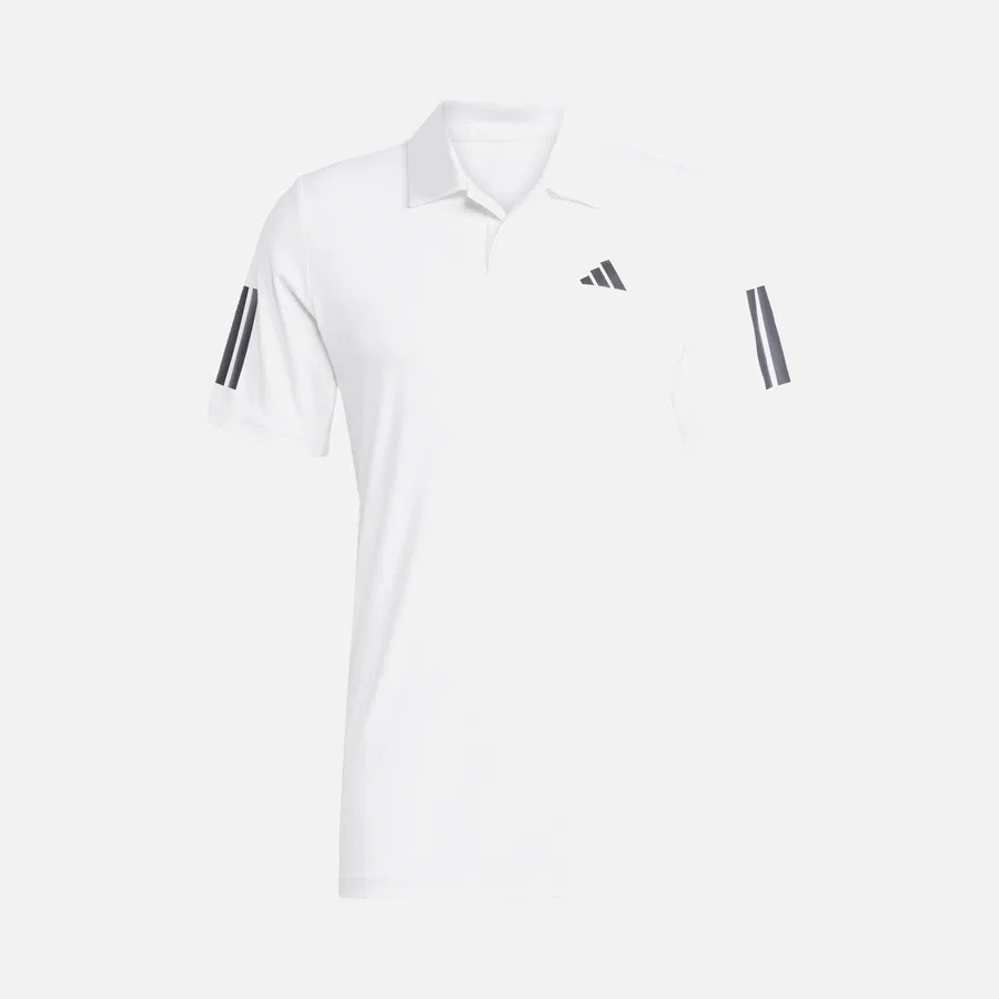 Мужская футболка-поло с воротником и коротким рукавом Climacool Club Tennis 3-Stripes Two Button Polo Collar Freelift Design adidas, Темно-синий