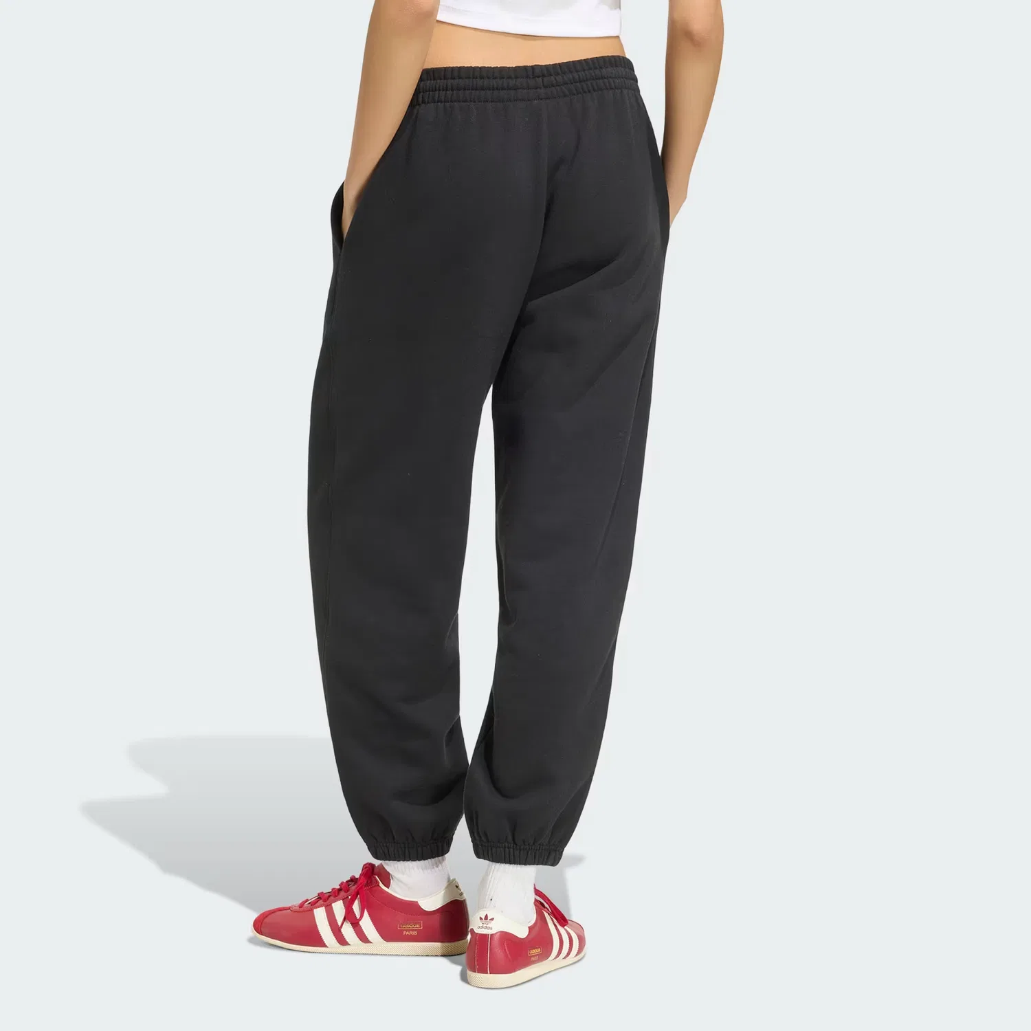 Женские спортивные брюки свободного кроя из флиса Essentials Loose Fleece Joggers Adidas Originals, черный — фото 3