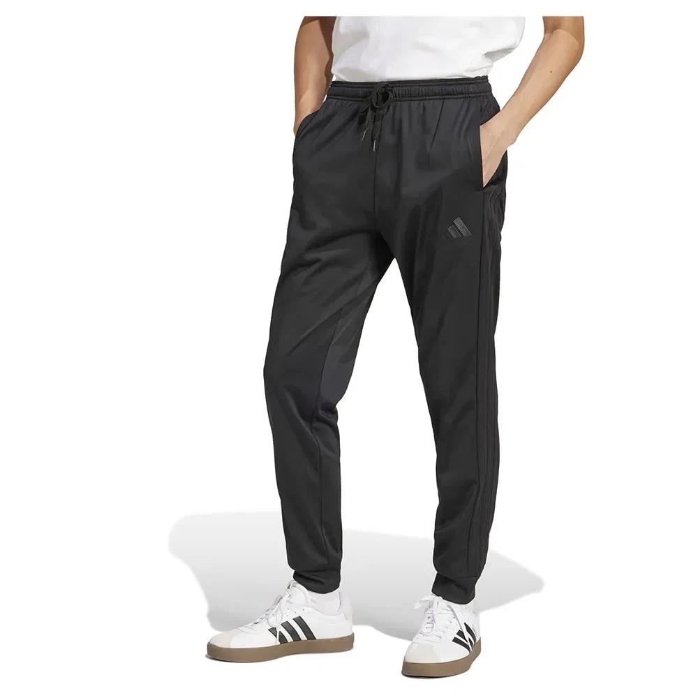 Мужские спортивные штаны с зауженными штанинами 3 Stripes Tricot Adidas, Black