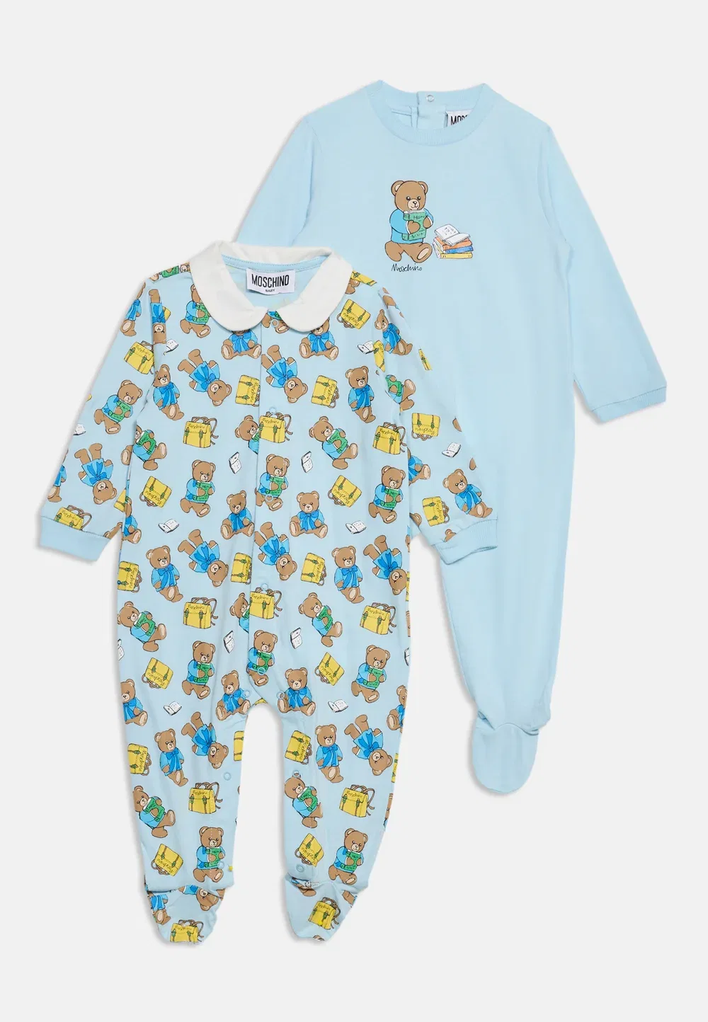 Подарочный набор из 2 комбинезонов для малыша Moschino, Baby Sky School