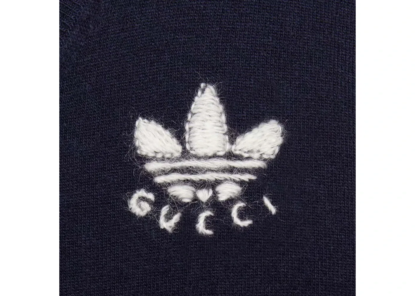 Мужской шерстяной свитер Gucci x Adidas Sweater, Navy — фото 2